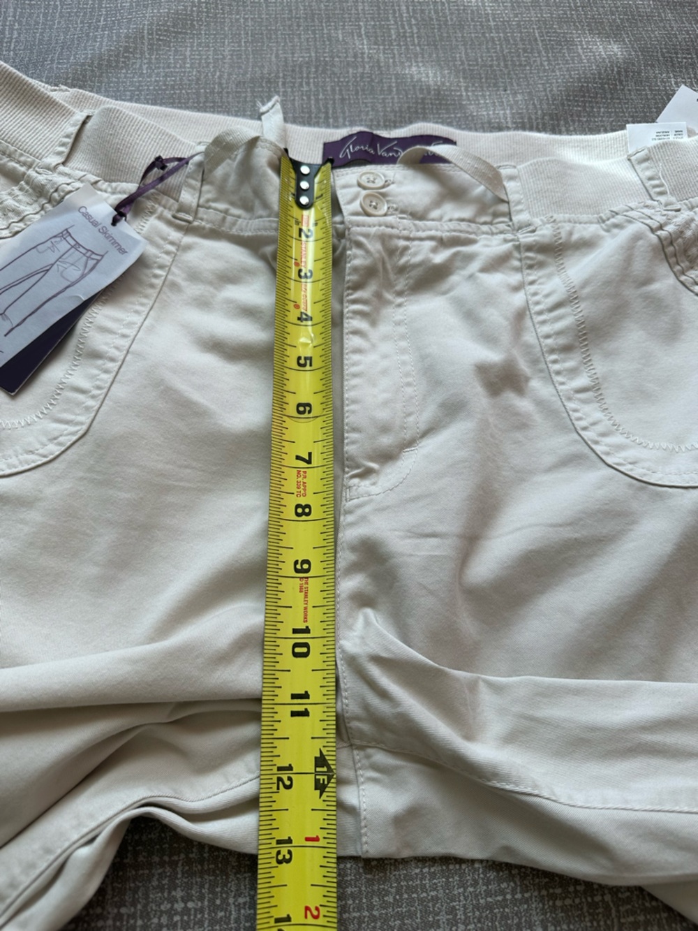 Gloria Vanderbilt Women’s Casual Skimmer Capris Size 18 NWT Beige - Picture 8 of 12